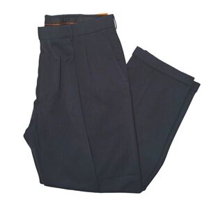 NEW Haggar Black Smart Fiber Pleated Dress Pants Size 40x32